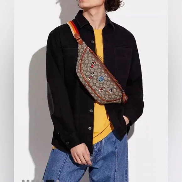 Disney X Coach Belt Bag with Mickey Mouse & Friends Embroidery - Picture 2 of 10